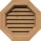 Ekena Millwork Octagonal Gable Vent Functional, Western Red Cedar Gable Vent w/ Brick Mould Face Frame, 32"W x 32"H GVWOC32X3200SFUWR - alternate 1